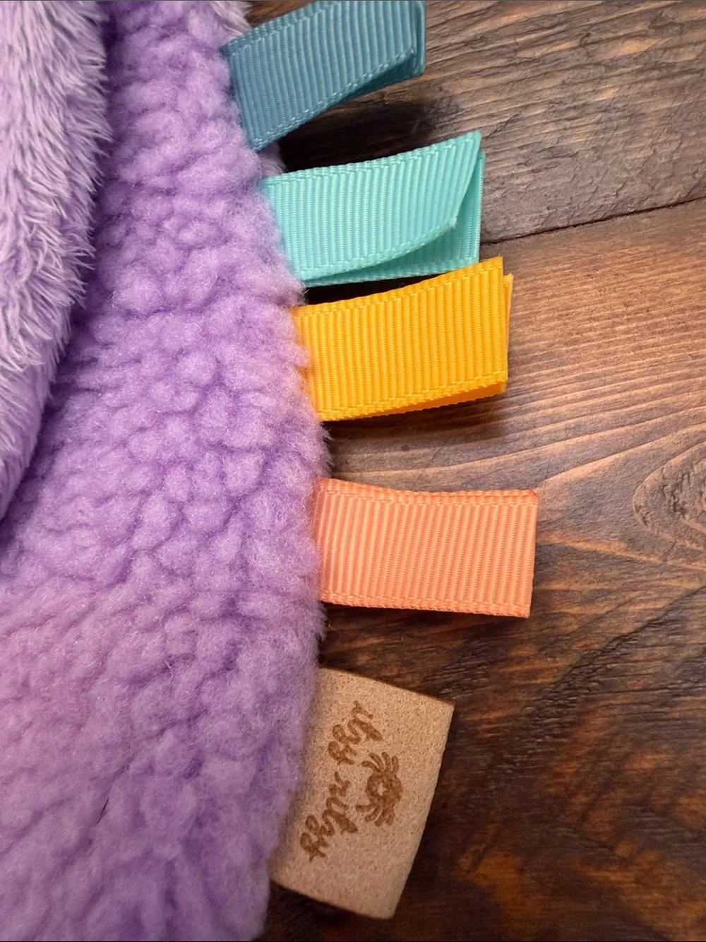 Itzy Ritzy Itzy Lovey Plush Teether Toy Dempsey Lilac Purple Dinosaur EUC 🦕 🦖 💜